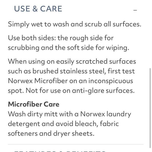 Norwex Bathroom Scrub Mitt Blue NWOT - Picture 8 of 10